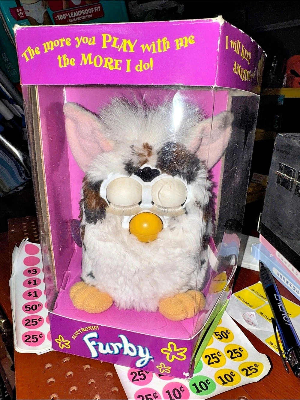 Hasbro Furby Electronic Toy Purple White Original Box